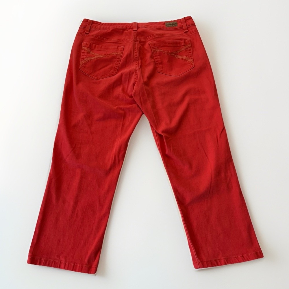Bandolino Women's Capri Pants Size 10 Coral Pink Cotton Blend Stretch - Picture 2 of 11